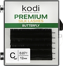 Kup Sztuczne rzęsy Butterfly Green C 0.07 (6 rzędów: 12 mm) - Kodi Professional