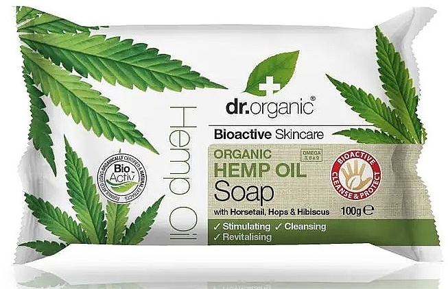Mydło z olejem konopnym - Dr Organic Bioactive Skincare Organic Hemp Oil Soap — Zdjęcie N1