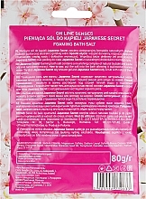 Pieniąca sól do kąpieli z olejami tsubaki i jojoba - On Line Senses Japanese Secret — Zdjęcie N2