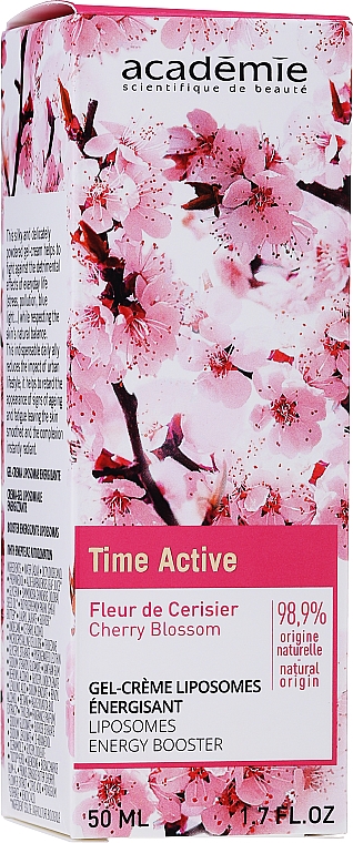 Liposomalny żel-krem do twarzy - Academie Time Active Cherry Blossom Liposomes Energy Booster — Zdjęcie N2