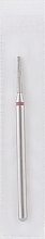 Frez diamentowy, ścięty stożek, 1,6 mm, L-10 mm, czerwony - Head The Beauty Tools — Zdjęcie N1