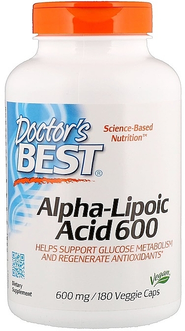 Kwas alfa-liponowy, 600 mg - Doctor's Best Alpha Lipoic Acid — Zdjęcie N1