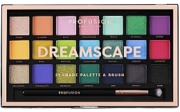Kup Paleta cieni do powiek - Profusion Cosmetics Dreamscape 21 Shade Eyeshadow Palette & Brush