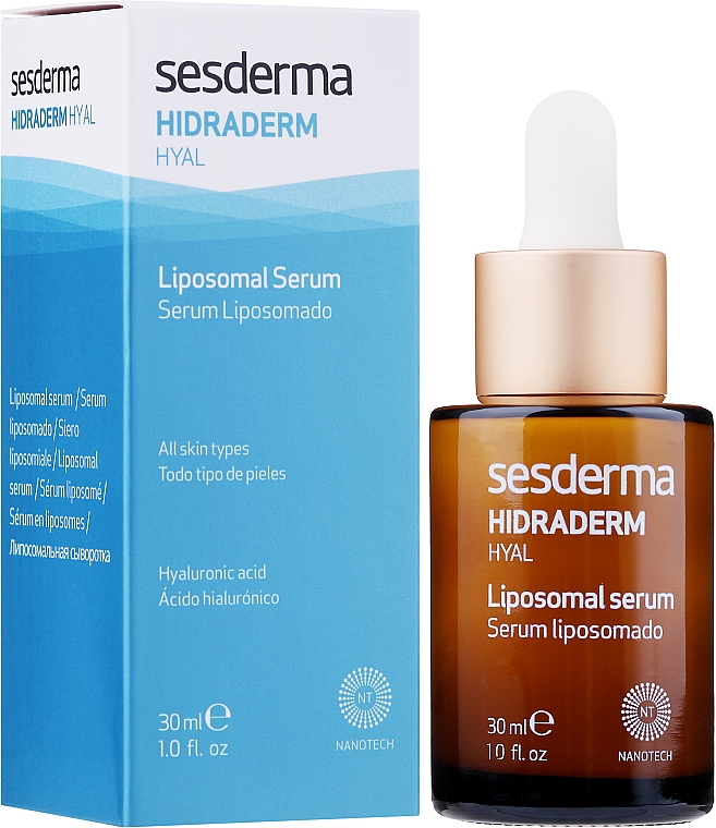 Serum liposomowe z kwasem hialuronowym do twarzy - SesDerma Laboratories Hidraderm Hyal Liposomal Serum — Zdjęcie N2
