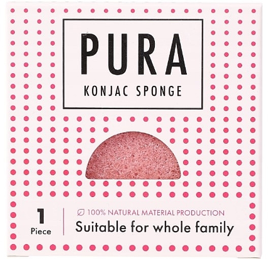 Gąbka Konjac, różowa - Sister Young PURA Konjac Sponge Pink — Zdjęcie N1