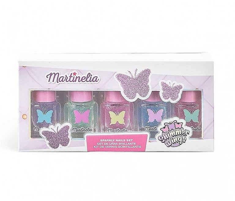 Zestaw do paznokci - Martinelia Shimmer Wings Sparkly Nail Polish Set (nail/polish/5x5ml) — Zdjęcie N2