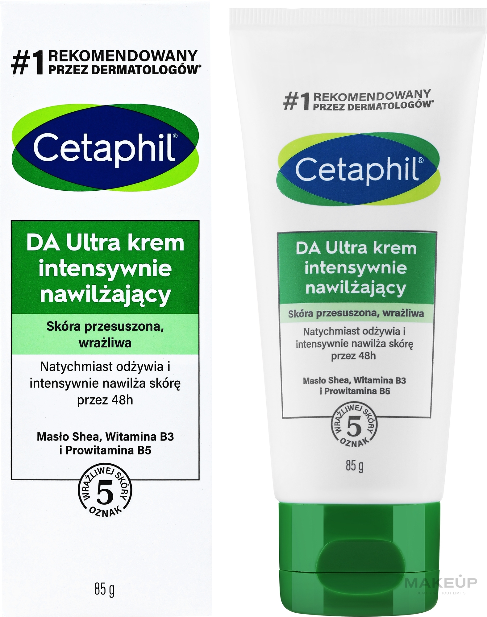 Ultra krem intensywnie nawilżający - Cetaphil DA Ultra Intensive Moisturising Cream — Zdjęcie 85 g