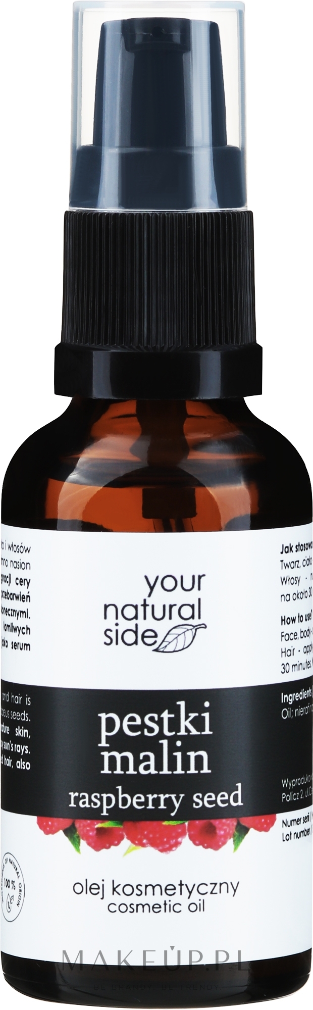 Olej z pestek malin nierafinowany - Your Natural Side  — Zdjęcie 30 ml