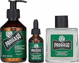 Zestaw do brody - Proraso Refreshing Gift Set (beard wash 200 ml + beard balm 100 ml + beard oil 30 ml) — Zdjęcie N2