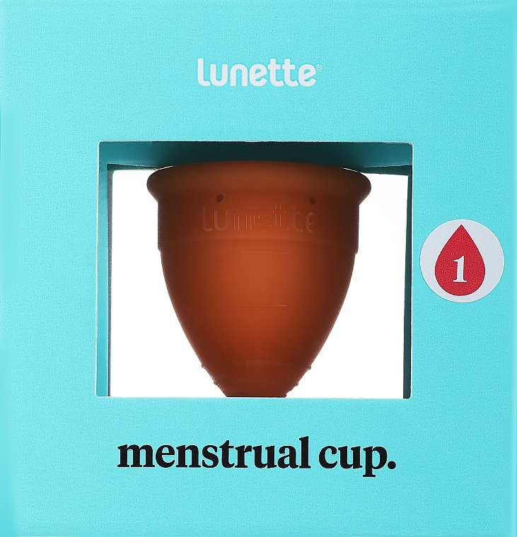 Kubeczek menstruacyjny, model 1, pomarańczowy - Lunette Reusable Menstrual Cup Orange Model 1 — Zdjęcie N2