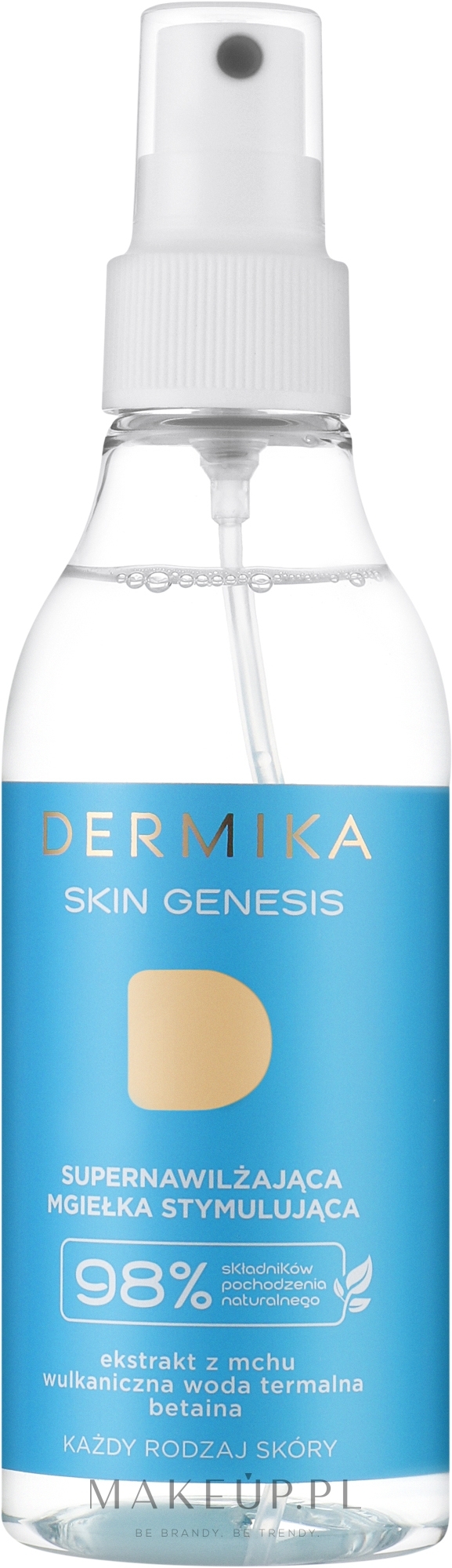 Nawilżający spray do twarzy - Dermika Skin Genesis Super-Moisturizing Stimulating Mist — Zdjęcie 200 ml