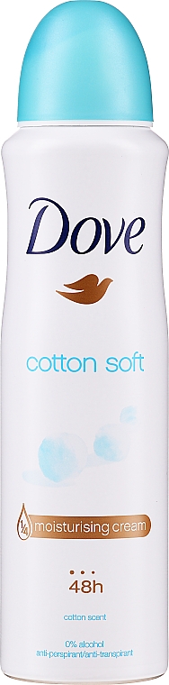 Perfumowany dezodorant z atomizerem - Dove Cotton Soft Deodorant — фото N1
