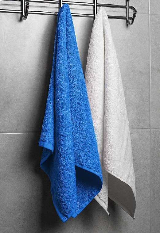 Zestaw ręczników do twarzy, biały i niebieski Twins - MAKEUP Face Towel Set Blue + White — Zdjęcie N3