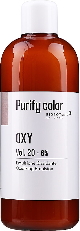 Utleniacz do farb do włosów, 6% - BioBotanic Purify Color OXY Oxidizing Emulsion Vol 20 6% — Zdjęcie N1
