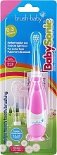 PRZECENA! Elektryczna szczoteczka do zębów dla dzieci w wieku 0-3 lata, różowa - Brush-Baby BabySonic Electric Toothbrush * — Zdjęcie N1
