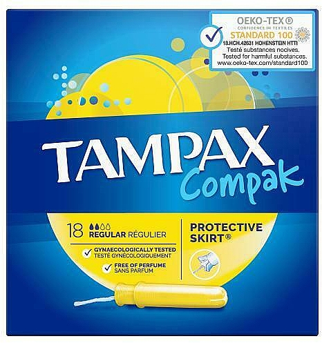 Tampony z aplikatorem, 18szt - Tampax Compak Regular — Zdjęcie N2