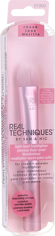 Pędzel do rozświetlacza, RT 431 - Real Techniques Light Layer Highlighter Brush — Zdjęcie N1