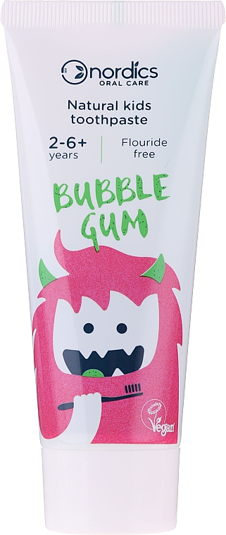 Pasta do zębów dla dzieci o smaku gumy balonowej - Nordics Natural Kids Bubble Gum Toothpaste — Zdjęcie N3