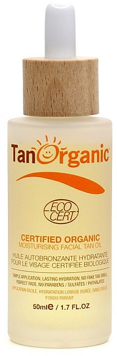 Olejek samoopalający do twarzy - TanOrganic Certified Organic Facial Tan Oil — Zdjęcie N1
