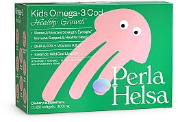 Kup Suplement diety dla dzieci Omega-3 + Witaminy A i D3, 300 mg, 120 kapsułek - Perla Helsa Kids Omega-3 Cod Healthy Growth Dietary Supplement