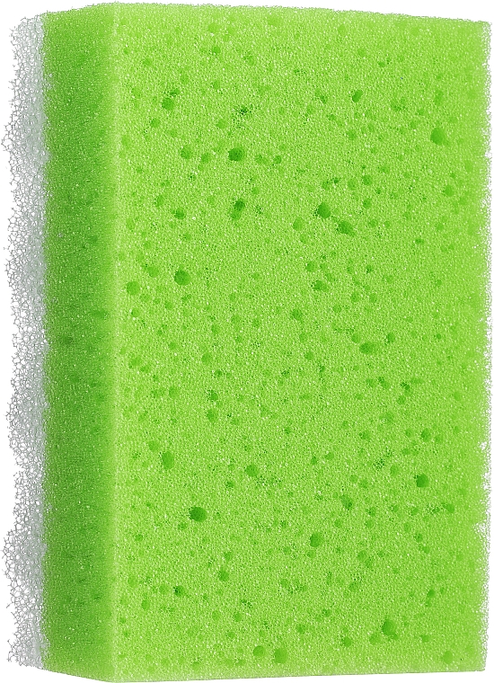 Gąbka prysznicowa kwadratowa, duża, zielona - LULA — Zdjęcie N1