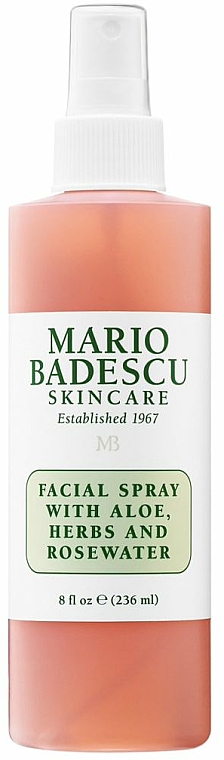 Spray do twarzy z aloesem, ziołami i wodą różaną - Mario Badescu Facial Spray Aloe Herbs and Rosewater — Zdjęcie N1