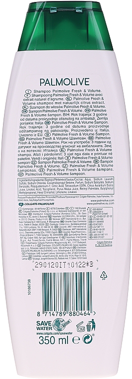 Odświeżający szampon nadający włosom objętość Ekstrakty cytrusowe i kompleks witamin - Palmolive Naturals Fresh & Volume Shampoo — Zdjęcie N2