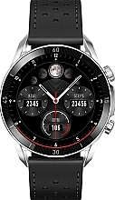 Kup Smartwatch męski, srebrny+czarny pasek - Garett Smartwatch V10
