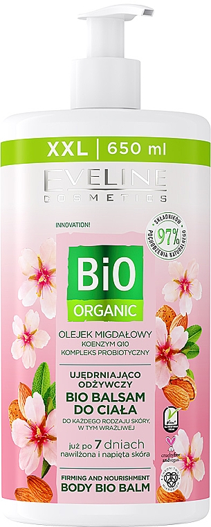 Ujędrniająco-odżywczy balsam do ciała z olejkiem migdałowym - Eveline Bio Organic Body Bio Balm — Zdjęcie N1