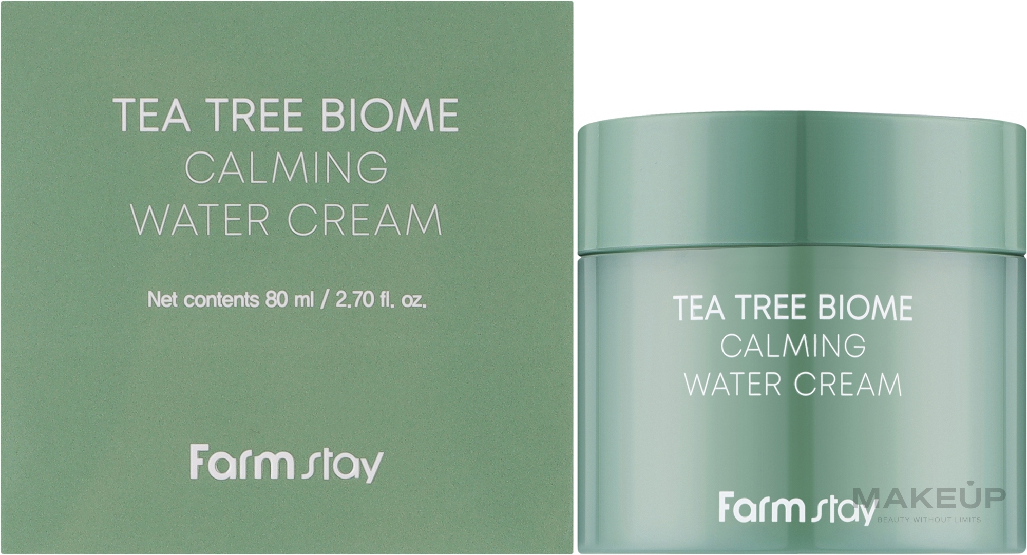 Nawilżający krem ​​z ekstraktem z drzewa herbacianego - Farm Stay Tea Tree Biome Calming Water Cream — Zdjęcie 80 ml