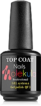 Nielepiący się top coat do lakieru hybrydowego - Nails Molekula Top Coat QF3 Gel System & Gel Polish — Zdjęcie N3