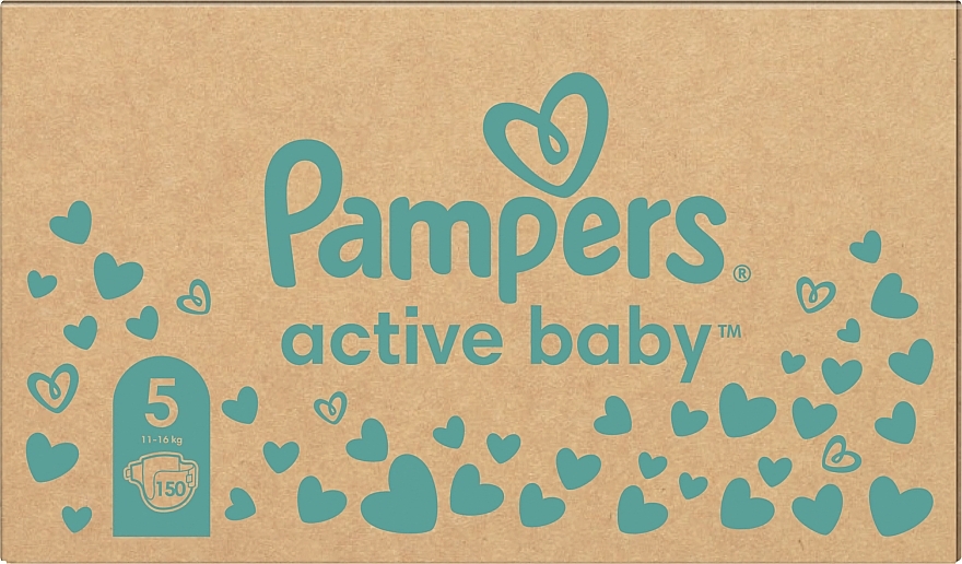 Pampers Active Baby, 5 pieluszek (11-16 kg), 150 szt. - Pampers — Zdjęcie N7
