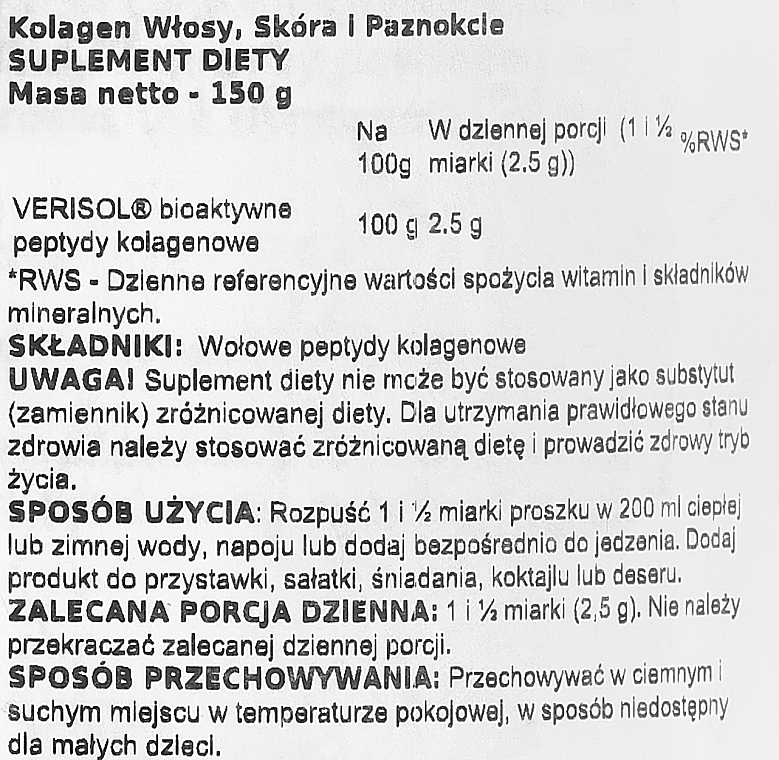 Suplement diety na włosy, skórę i paznokcie Kolagen - Osavi Collagen Peptides Hair, Skin & Nails — Zdjęcie N2