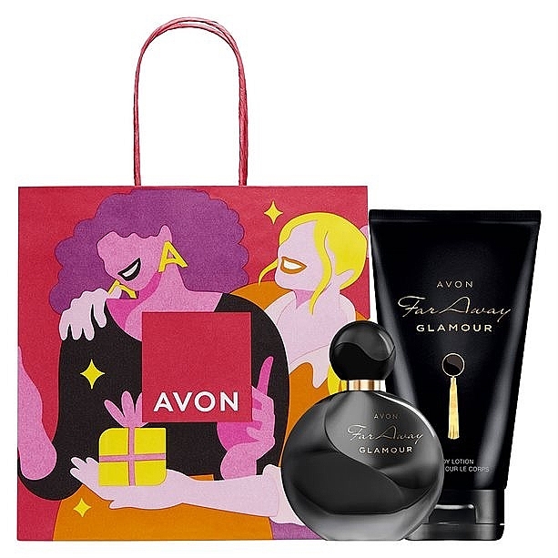 Avon Far Away Glamour - Zestaw (edp/50ml + b/lot/150ml + giftt/bag) — Zdjęcie N1