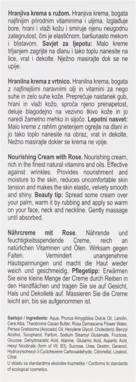 Odżywczy krem do twarzy z różą - Nikel Nourishing Cream With Rose — фото N3