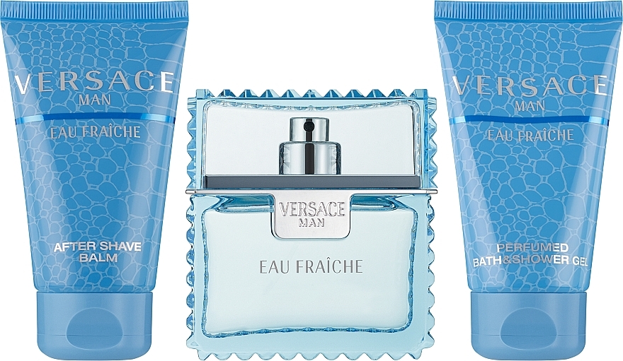 Versace Man Eau Fraiche - Zestaw (edt 50 ml + sh/gel 50 ml + af/sh/balm 50 ml) — Zdjęcie N1