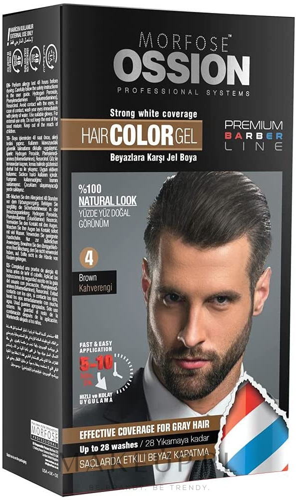 Żel do koloryzacji włosów - Morfose Ossion Hair Color Gel — Zdjęcie 4 - Brown