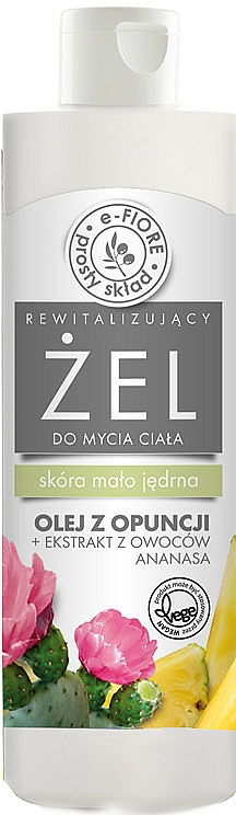 Rewitalizujący żel do mycia ciała Olej z opuncji i ekstrakt z ananasa - E-Fiore — Zdjęcie N1