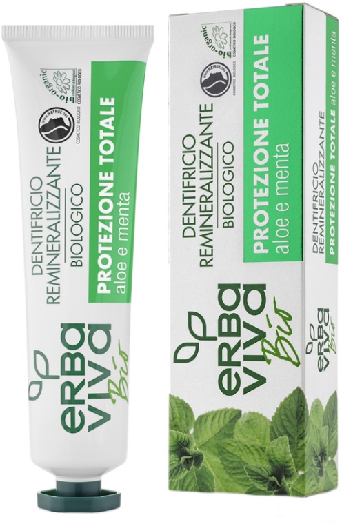 Naturalna pasta do zębów z aloesem i miętą - Erba Viva Bio Toothpaste Total Protection