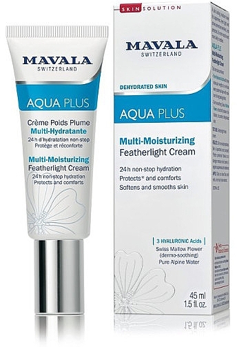 Multinawilżający lekki krem do twarzy - Mavala Aqua Plus Multi-Moisturizing Featherlight Cream