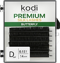 Kup Sztuczne rzęsy Butterfly Green D 0.15 (6 rzędów: 14 mm) - Kodi Professional