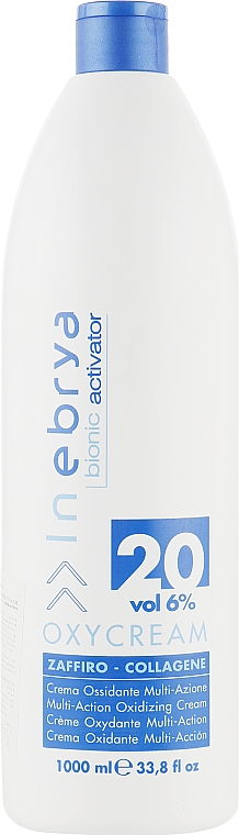 Utleniacz do farby Kolagen szfirowy 20,6% - Inebrya Bionic Activator Oxycream 20 Vol 6%