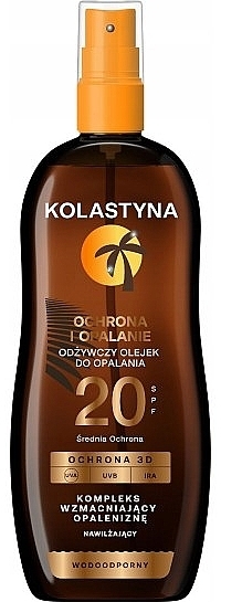Odżywczy olejek do opalania SPF 20 - Kolastyna — Zdjęcie N1