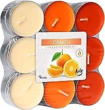 Tealighty Pomarańcza, 18 szt. - Bispol Orange Scented Candles — Zdjęcie N1