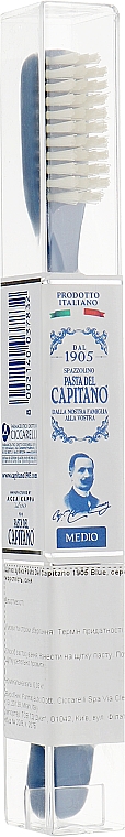 Szczoteczka do zębów 1905, średnio twarda, niebieska - Pasta Del Capitano — Zdjęcie N1