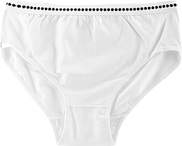 Kup Damskie figi bikini w groszki, białe - Moraj