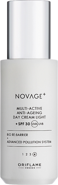 Multiaktywny lekki krem przeciwstarzeniowy na dzień SPF 30+ - Oriflame Novage+ Multi-Active Anti-Ageing Day Cream Light — Zdjęcie N1