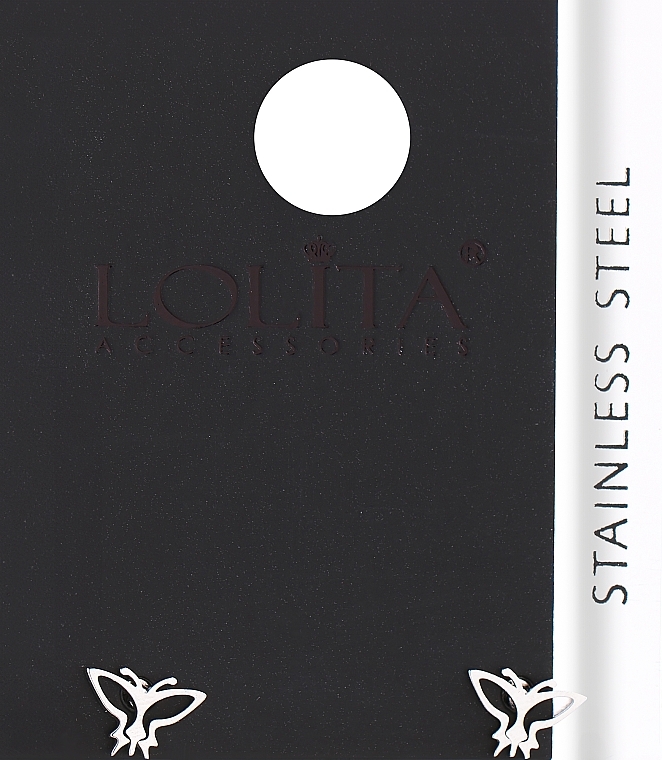Kolczyki damskie, motyle, srebrne - Lolita Accessories — Zdjęcie N1