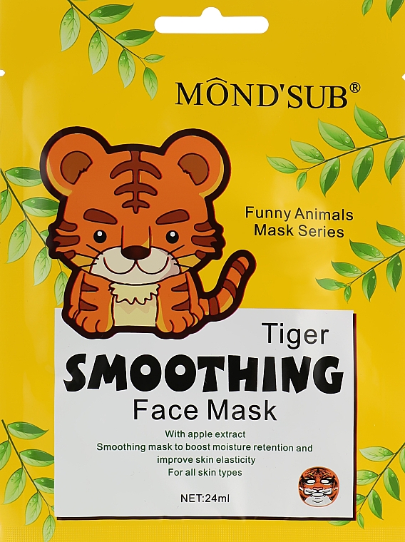 Wygładzająca maska do twarzy w płachcie Tygrysek - Mond'Sub Tiger Smoothing Face Mask — Zdjęcie N1