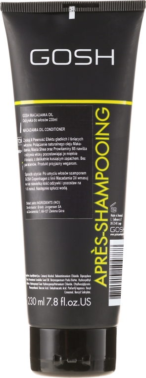Odżywka do włosów z olejem makadamia - Gosh Copenhagen Macadamia Oil Conditioner — Zdjęcie N2